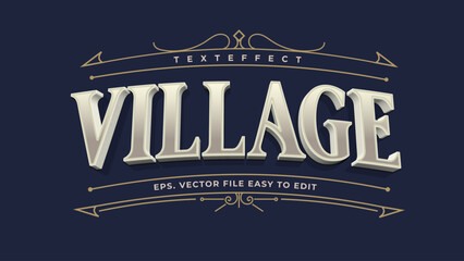 Vintage Retro 3D Text Effect Classic Typography