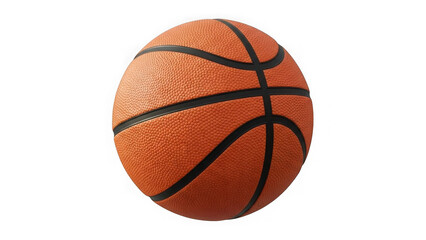 Fototapeta premium Single basketball on white background