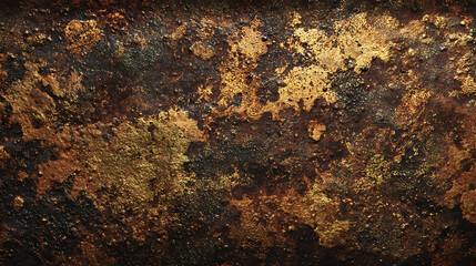 Rich Brown and Gold Textured Surface With Metallic Sheen