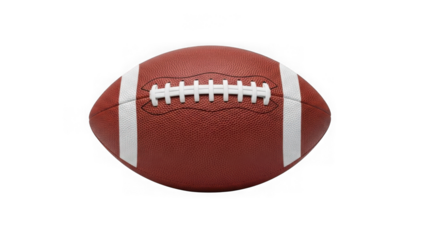 Brown and white football