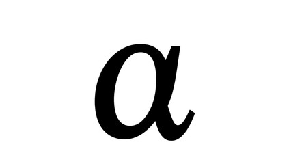 Symbol of alpha 