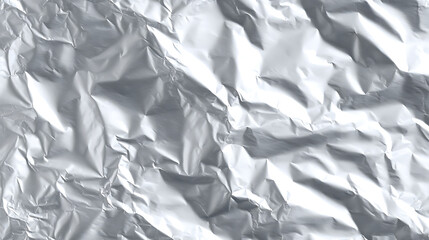 Silver Foil Texture With Deep Wrinkles And Shadows