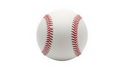 Baseball with red stitching