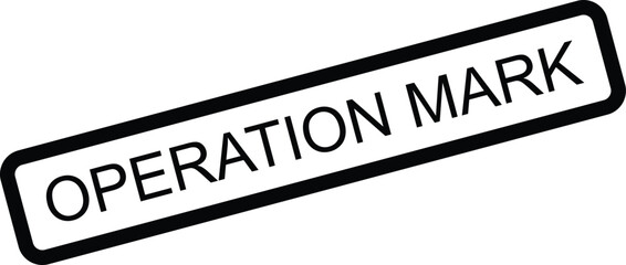 Operation mark stamp graphic with text, signifying operational approval, process validation, and business execution.