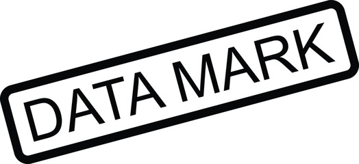 Clean black and white 'DATA MARK' stamp graphic on a white background, vector illustration.