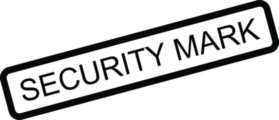 Security Mark Rubber Stamp Vector Illustration icon on white background