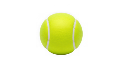 Single yellow tennis ball
