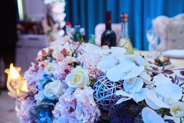Floral decoration of a wedding event