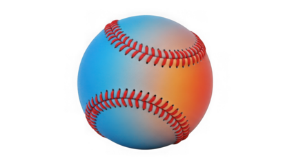 Colorful baseball on white background