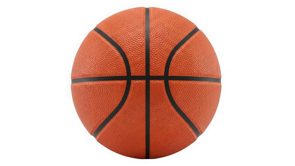 Obraz premium Single basketball on white background