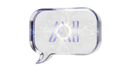 Glowing AI chatbot interface with circuit board design