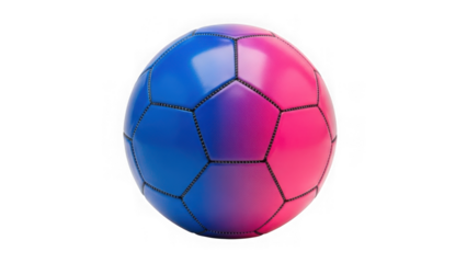 Colorful soccer ball on white background