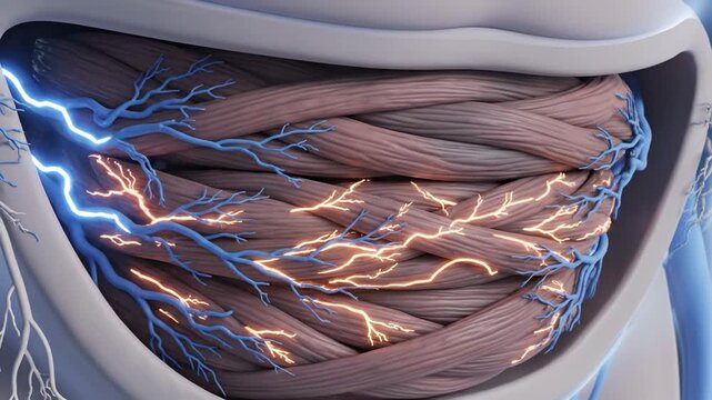 3D Animation of Human Detrusor Muscle with Neural Activation and Blood Supply
