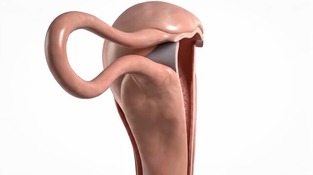 High-End 3D CGI Octane Render of Human Uterus Anatomy