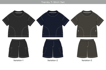 T Shirt and pant set with Variations