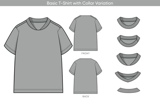 Basic T Shirt with Collar Variation