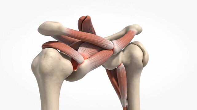 3D CGI Octane Render of Human Shoulder Anatomy