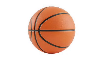 Fototapeta premium Single basketball on white background