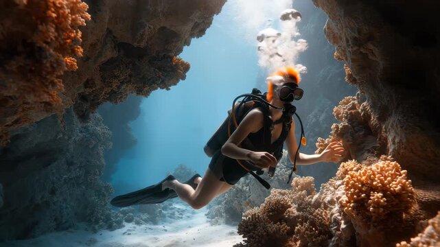 Exploring the underwater beauty of Dahab Blue Hole, where divers discover vibrant coral reefs and marine life in crystal-clear waters