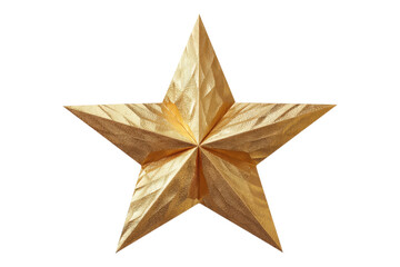 Golden Star Icon With Transparent Background For Creative Design And Decoration