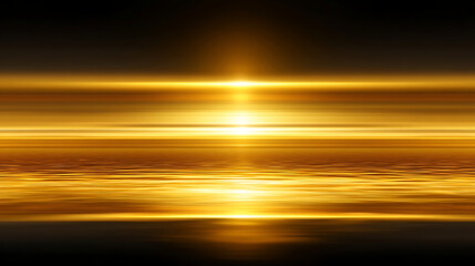 Vertical Golden Light Beam Reflection on Water abstract