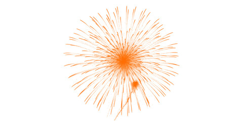 Vivid orange firework exploding brilliantly in the night sky a dazzling spectacle of celebration joy festive events and