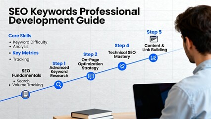 Infographic showing career path roadmap, 