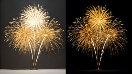 fireworks in the night sky