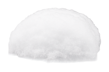 Snow cap is isolated on a clear background. This snow can be used for decorations, winter themes, and designs. Ideal for crafts, school projects, and digital artwork in cold seasons