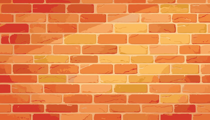 Texture of a red brick wall vector illustration