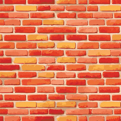 Texture of a red brick wall vector illustration