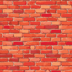 Texture of a red brick wall vector illustration