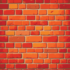 Texture of a red brick wall vector illustration