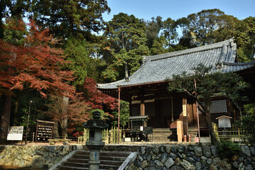 秋の安祥寺　観音堂ともみじ(京都市山科区)