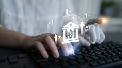 AI artificial intelligence powers digital banking with virtual assistants and fintech tools for seamless online finance, mobile banking, and real-time service optimization. Latch