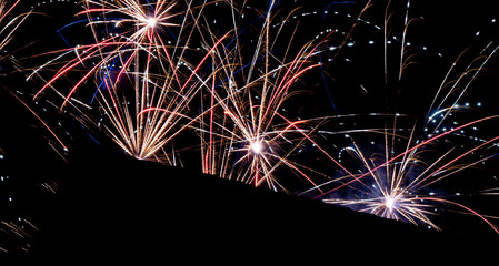 Spectacular array of fireworks displays paints night sky vividly over city