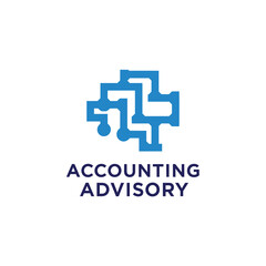 Fototapeta premium Professional Accounting Advisory Services Logo Design