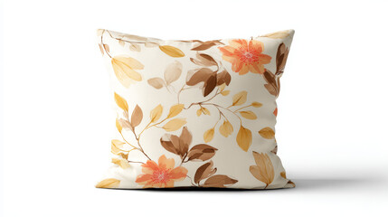 &ldquo;Decorative Floral Throw Pillow Isolated