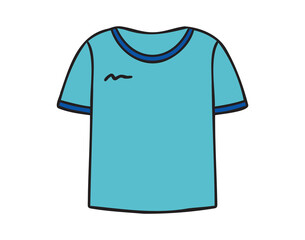 Blue t shirt, hand drawn doodle
