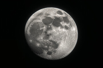 Moon surface with craters and shadows lunar surface