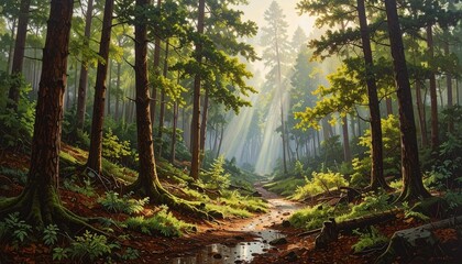 morning in the forest