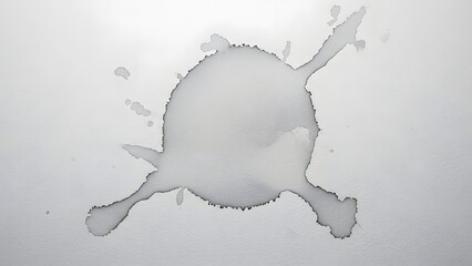 Splash of white liquid on gray background