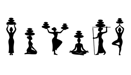 Folk Art Balance Harmony Silhouette