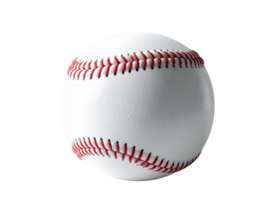 Minimal White Baseball with Reflective Highlights