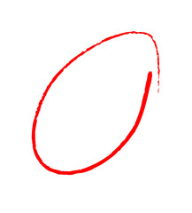 red  circle brush stroke marker highlighter, stock vector