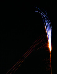 Vibrant nightlife event filled with radiant colors and lively movements