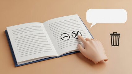 Concept of Negative Feedback and Data Deletion with Open Book