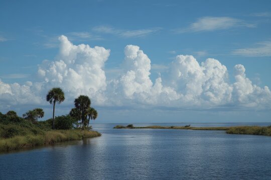 Scenic Lake Okeechobee: A Serene Landscape of Water, Sky, and Nature's Beauty