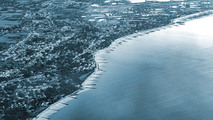 loire atlantique coast and loire estuary from aerial view © Olivier