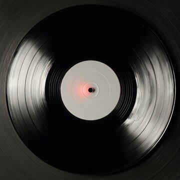 Retro Disco Vinilo. Classic Black Circle Disc for Music Lovers and Audio Enthusiasts